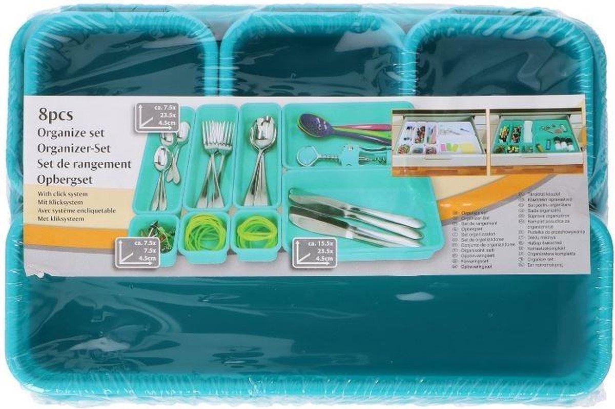 Tom Ladeverdeler 47 X 31 X 4,5 Mm Pvc Blauw 8-delig