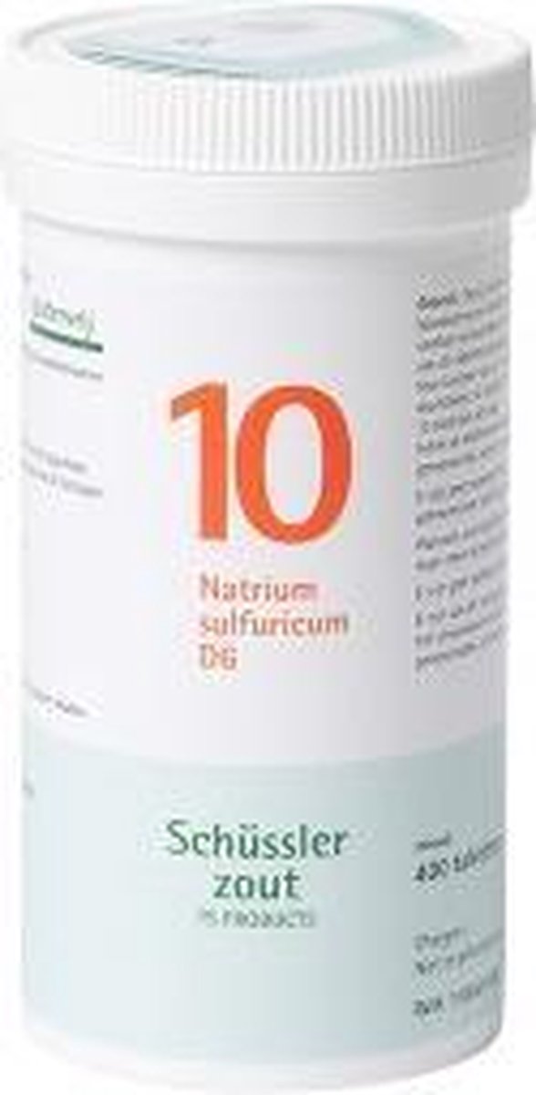 Schussler zout pfluger nr 10 Natrium Sulfuricum D6 400 Tabletten Glutenvrij