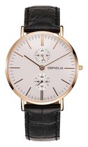 Orphelia 71502 - Horloge  - Leer - Zwart - 40 mm