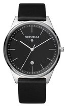 Orphelia 61505 - Horloge  - Leer - Zwart - 40 mm