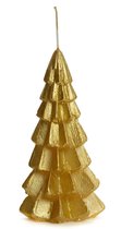 Rustik lys - Kerstboom kaars - Goud - Klein - 6.3x12cm