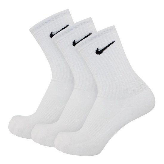 Nike Everyda Cushion Crew Sokken - Maat 38-42 - Unisex - wit/zwart