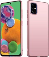 Ultra slim case Samsung Galaxy A71 - roze met Privacy Glas