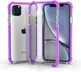 bumper shock case geschikt voor Apple iPhone 11 Pro - paars met Privacy Glas