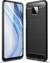 Xiaomi Redmi Note 9S / Note 9 Pro Geborsteld TPU Hoesje Zwart