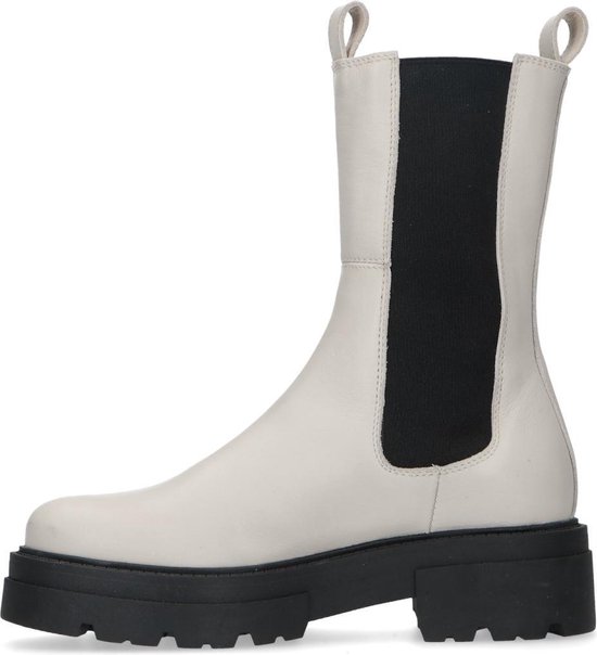Sacha - Dames - Beige leren chelsea boots - Maat 37 | bol.com
