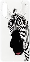 ADEL Siliconen Back Cover Softcase Hoesje Geschikt voor Samsung Galaxy A50(s)/ A30s - Zebra