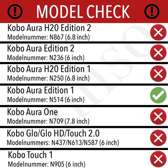- sleepcover flip hoes - Kobo Aura edition 1 (6 inch) - Blauw
