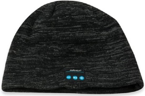 Avanca Beanie Muts Ingebouwde Speaker - Bluetooth verbinding - One-Size - Fuzzy Zwart