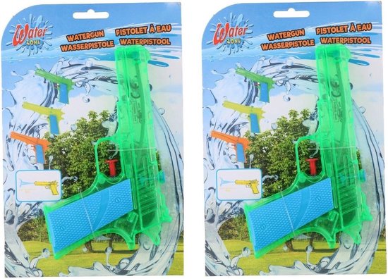 1x Waterpistolen/waterpistool politie groen van 40 cm met handboeien
