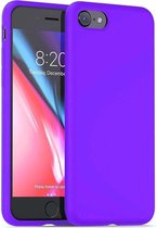 Silicone case geschikt voor Apple iPhone SE 2020 / SE 2022 - donkerpaars