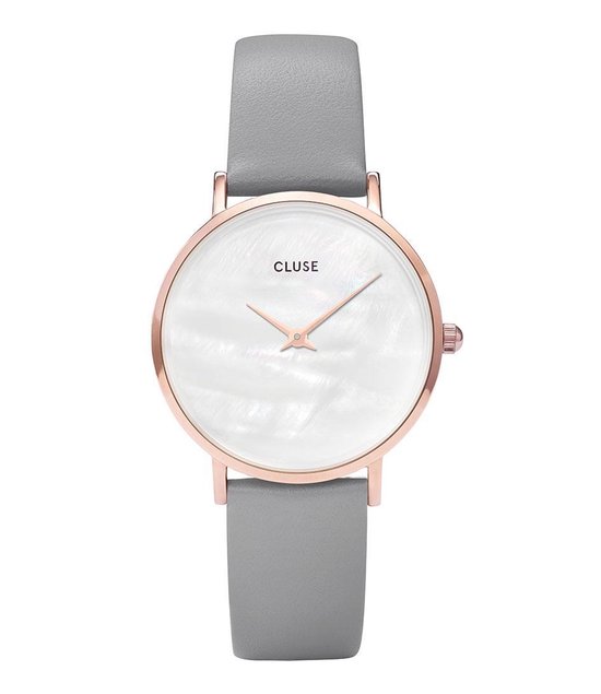 CLUSE Horloges Minuit La Perle Rose Gold Plated White Pearl Grijs | bol.com