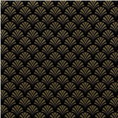 Inpakpapier Zwart Gouden waaiers 30cm x 200mtr
