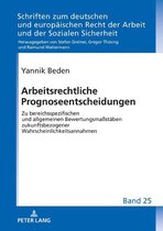 Schriften zum deutschen und europaeischen Recht der Arbeit und der Sozialen Sicherheit 25 - Arbeitsrechtliche Prognoseentscheidungen