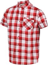 Regatta - Men's Ramiro Short Sleeved Checked Shirt - Outdoorshirt - Mannen - Maat M - Rood