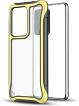 Voor Galaxy S20 + Blade Series transparant acryl beschermhoes (geel)