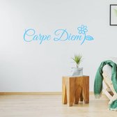 Muursticker Carpe Diem - Lichtblauw - 160 x 46 cm - woonkamer slaapkamer