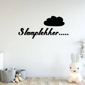 Muursticker Slaaplekker Met Wolk -  Zwart -  160 x 74 cm  -  baby en kinderkamer  nederlandse teksten  alle - Muursticker4Sale