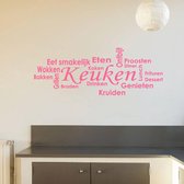 Muursticker Keuken -  Roze -  120 x 44 cm  -  keuken  nederlandse teksten  alle - Muursticker4Sale