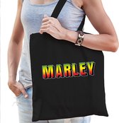 Marley fun tekst cadeau tas zwart dames- kado tas / tasje / shopper