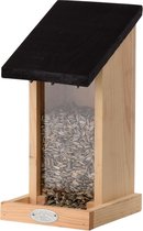 Houten vogelhuisje/muurvoedersilo - Vurenhouten vogelhuisjes tuindecoraties - Vogelnestje voor tuinvogeltjes