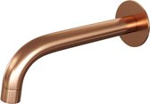 Brauer Copper Edition Baduitloop - gebogen uitloop 20cm - rozet - Koper geborsteld PVD