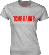 Tomb Raider Dames Tshirt -S- Logo Grijs