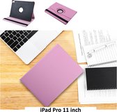 Apple iPad Pro 11 (2018) Roze 360 graden draaibare hoes - Book Case Tablethoes- 8719273291467