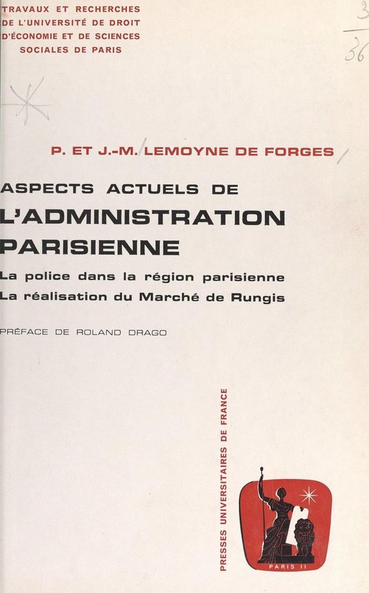 Aspects actuels de l'administration parisienne - cover