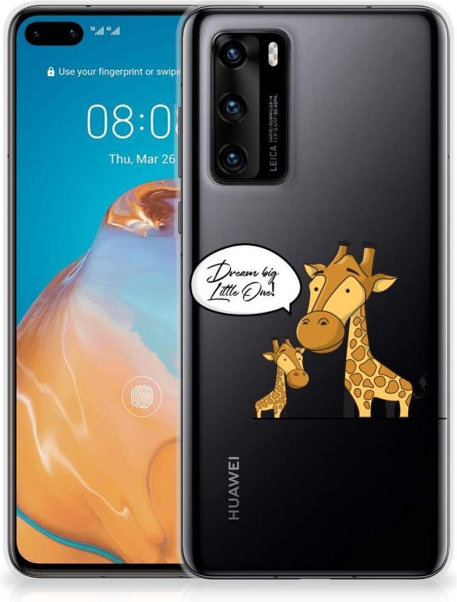 Huawei P40 Telefoonhoesje met Naam Giraffe