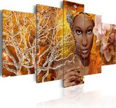 Schilderijen Op Canvas - Schilderij - Tales from Africa 100x50 - Artgeist Schilderij