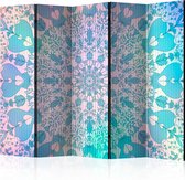 Kamerscherm - Scheidingswand - Vouwscherm - Girly Mandala (Blue) II [Room Dividers] 225x172 - Artgeist Vouwscherm