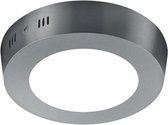 LED Plafondlamp - Plafondverlichting - Trion Sonta - 5W - Warm Wit 3000K - Rond - Mat Nikkel - Aluminium