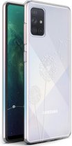 iMoshion Design voor de Samsung Galaxy A71 hoesje - Paardenbloem - Wit