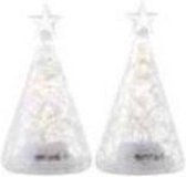 Sirius - Glazen Kerstbomen Cozy met LED Lampjes - set van 2 stuks