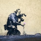 BANKSY Camera Man Filming Flower Sundance Festival Canvas Print