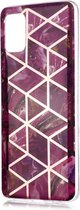 Coverup Marble Design TPU Back Cover - Geschikt voor Samsung Galaxy A51 Hoesje - Violet