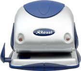 Rexel P225 Premium perforator, zilver/blauw