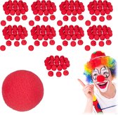 Relaxdays 250 x clownsneus rood - clowns neus kinderen & volwassenen - neus clown