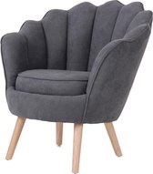 Sortio Home - Fauteuil Throne - Antraciet - Stof