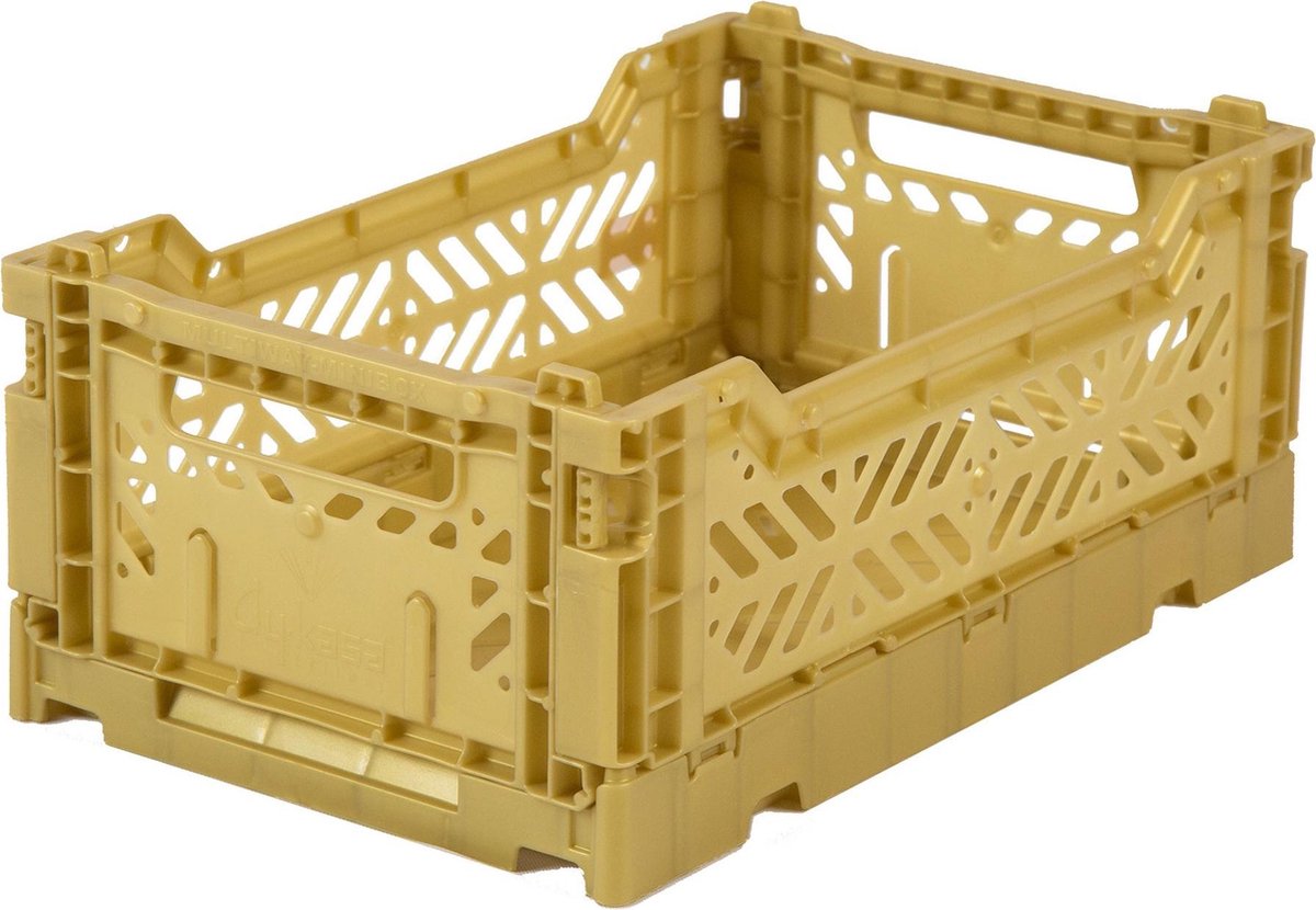 AyKasa Folding Crate Mini Box - Gold