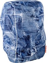 Dripdropbag Regenhoes Voor Rugzak Jeans Blauw 55 X 40 X 15 Cm