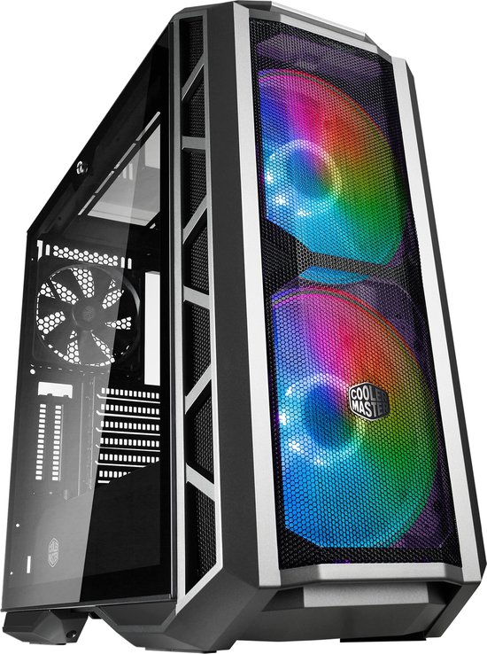 COOLER MASTER MasterCase H500P Gunmetal Mesh ARGB pc-gamingbehuizing (ATX, paneel van gehard glas, 2x200 mm ARGB) - Cooler Master