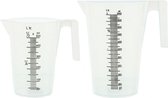 2x Tasses doseuses transparentes 0,5 et 2 litres - Tasse doseuse - Accessoires et fournitures de cuisine