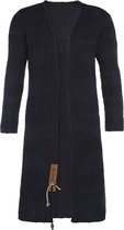 Knit Factory Sol Lang Gebreid Dames Vest - Navy - 40/42