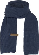 Knit Factory Jazz Gebreide Sjaal Dames & Heren - Jeans - 200x30 cm
