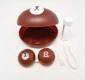 Contactlenzenbakje Lenzendoosje 3D Beer Brown