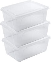 12x Voorraad/vershoudbakjes hoog/diep 0,5 liter transparant plastic/kunststof - 15 x 10 x 6 cm - Vienna - Vershouddoos bakje - Mealprep - Maaltijden bewaren