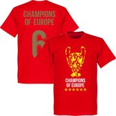 Liverpool Trophy Champions of Europe 6 T-Shirt - Rood - XL