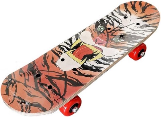 Skateboard met tijgerprint voor kinderen 81 cm - Actief buitenspeelgoed -  Skateboards | bol.com